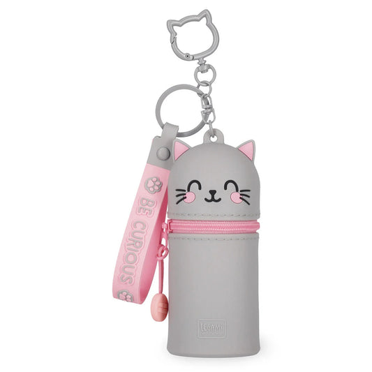 Legami Mini Kawaii Coin Purse Case Keyring - Kitty Cat
