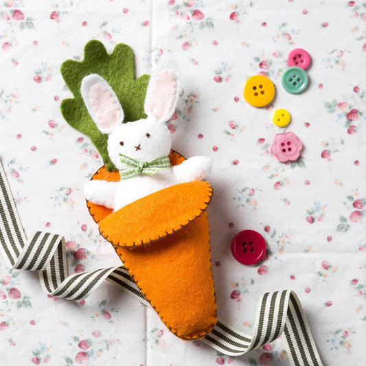 Corinne Lapierre Bunny in Carrot Felt Craft Mini Kit