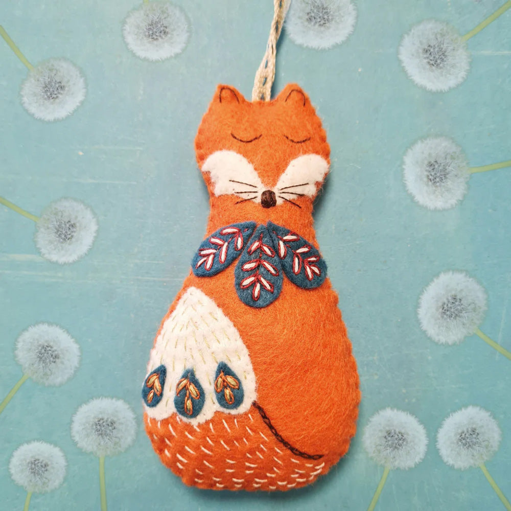 Corinne Lapierre Folk Embroidered Fox Felt Craft Mini Kit