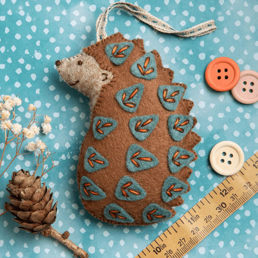 Corinne Lapierre Folk Embroidered Hedgehog Felt Craft Mini Kit