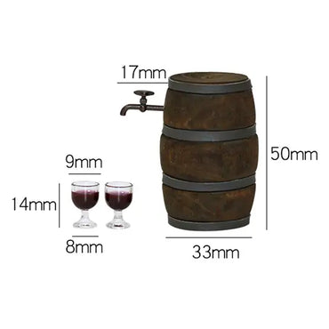 Wine Barrel & Glasses Quirky Decorative 1:10 Scale RC Crawler Accessory