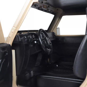 Yellow Jeep Wrangler 1:10 Axial SCX10 Bodyshell & Interior RC Car Upgrade Kit