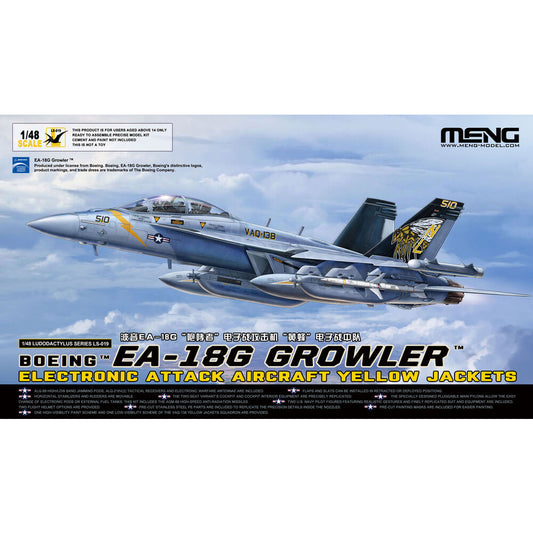 Meng LS-019 Boeing EA-18G Growler Yellow Jackets 1:48 Model Kit
