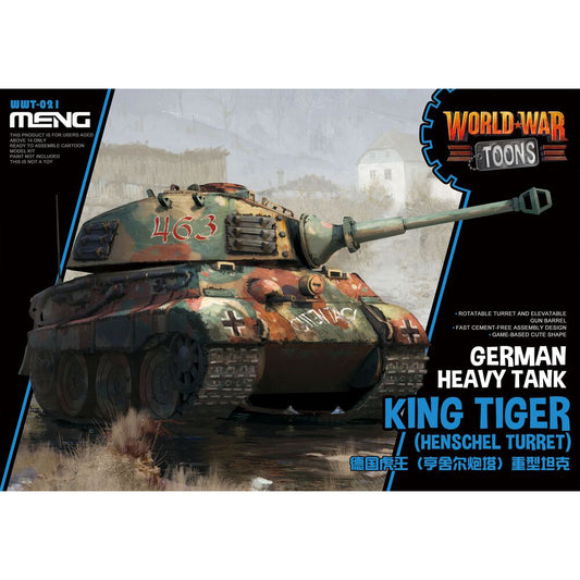 Meng WWT-021 King Tiger (Henschel Turret) World War Toons Model Kit