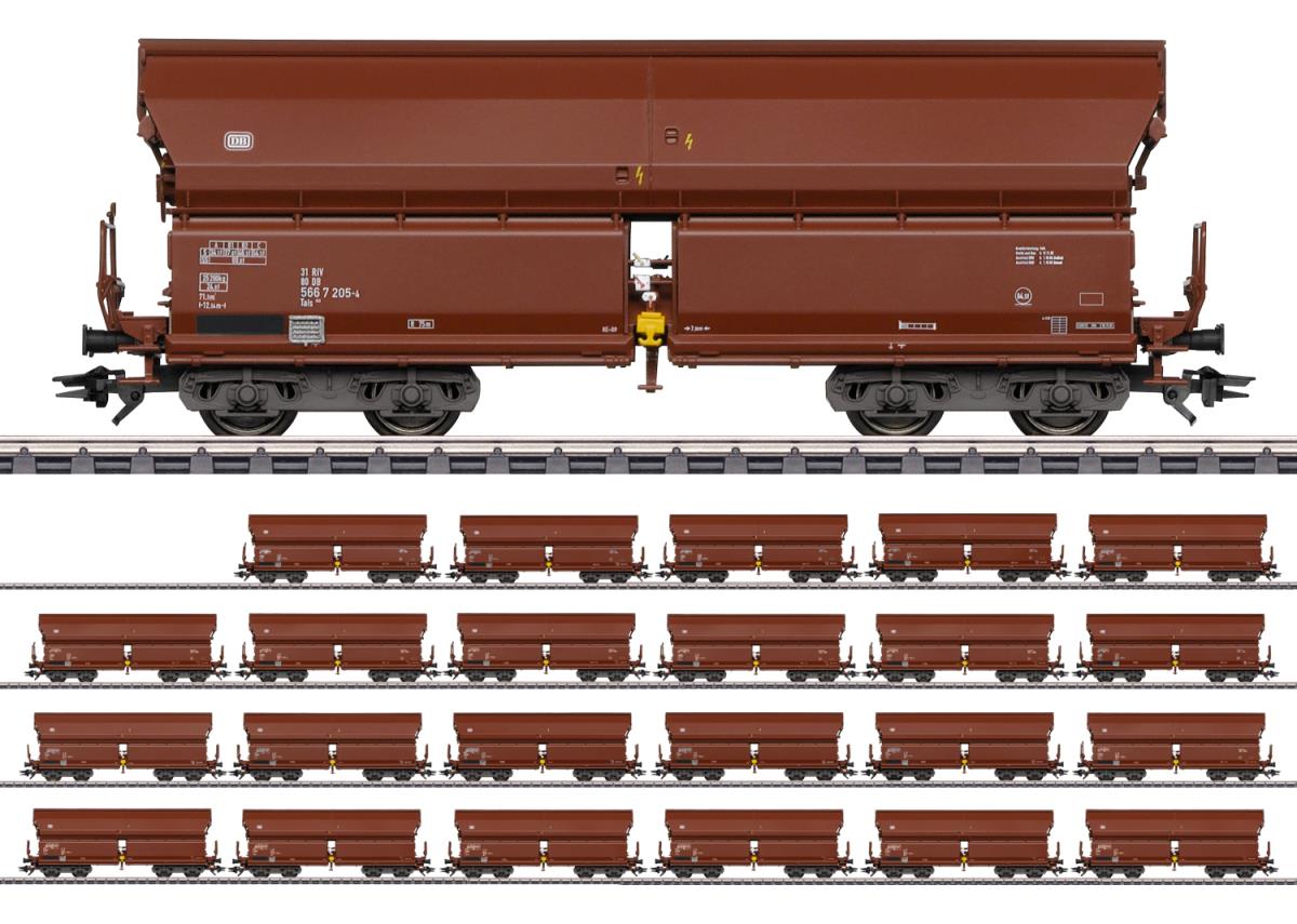 Marklin DB Tals968 Hinged Roof Wagon Retailer Pack IV (24) HO Gauge MN00730