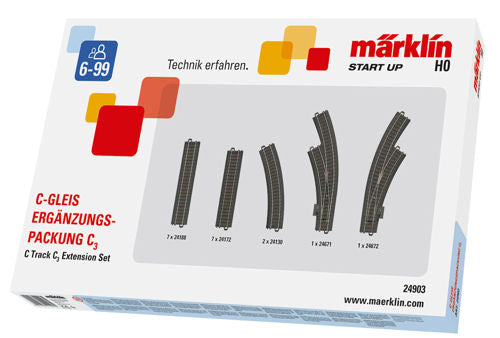Marklin MN24903 Start Up C Track C3 Track Extension Set HO