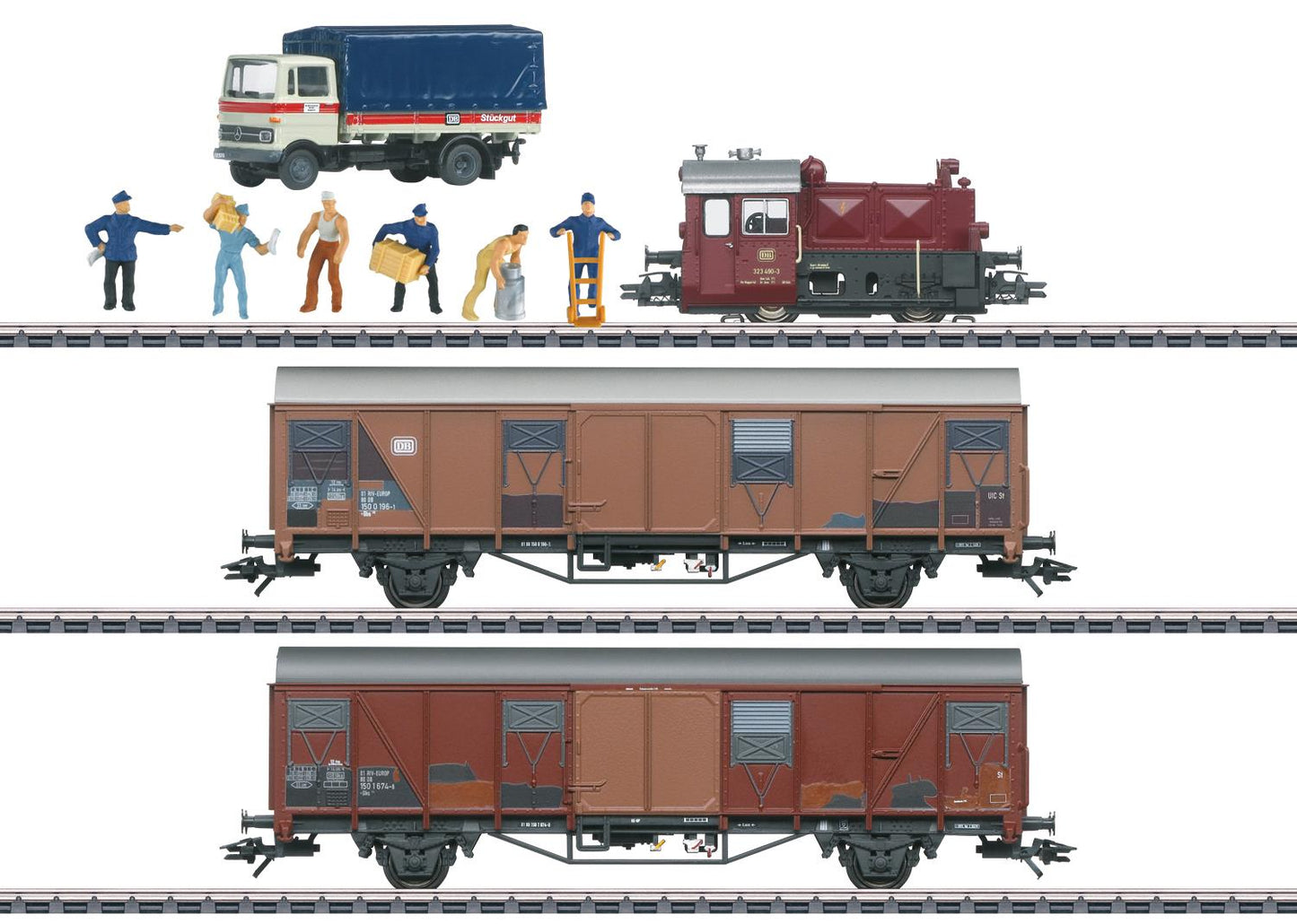 Marklin DB BR323 Kof II Diesel Freight Train Pack IV (~AC-Sound) MN26616 HO Gauge