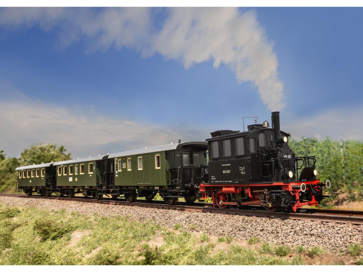 Marklin DB BR98.3 Spalter Bockl Steam Train Pack III (AC-Sound) MN26619 HO Gauge