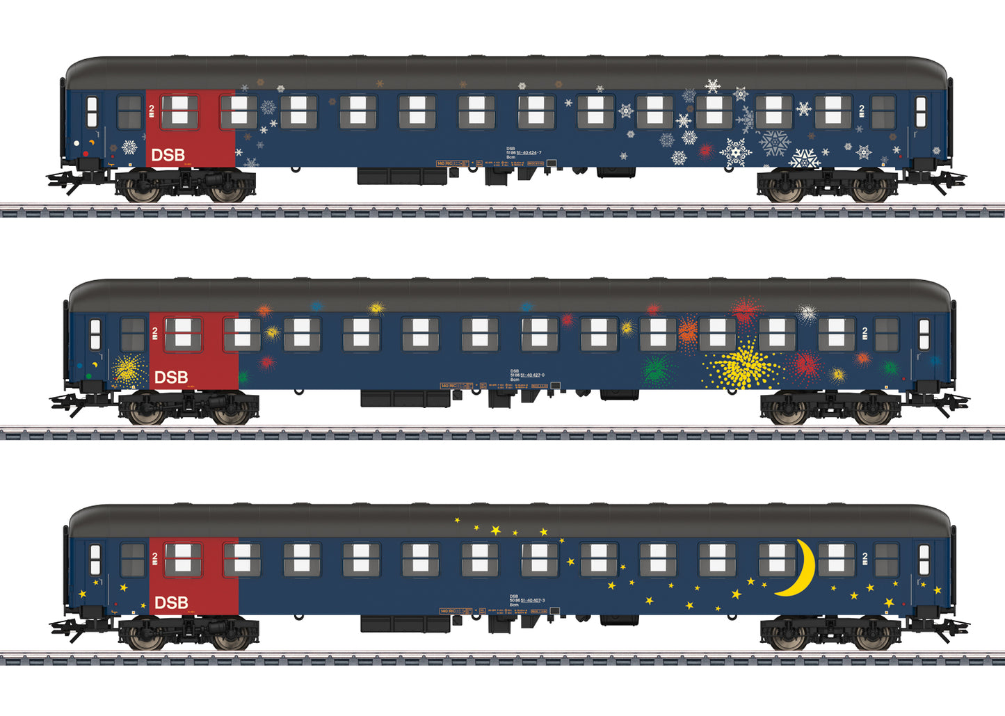 Marklin DSB Sleeper Coach Set (3) V HO Gauge MN42698