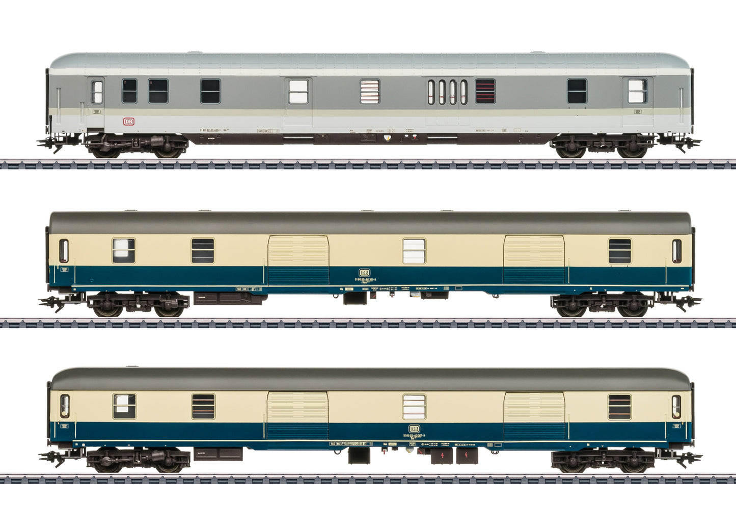 Marklin DB Dm903 Express Baggage Coach Set (3) V HO Gauge 42830
