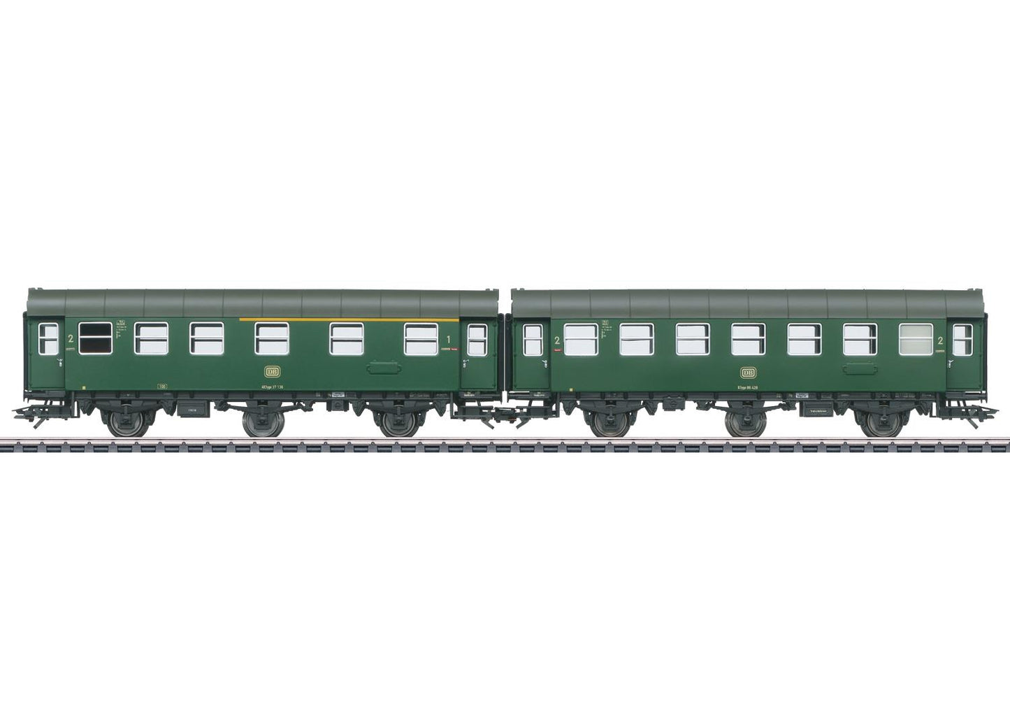 Marklin DB AB3yge/B3yge Rebuilt Coach Set (2) III MN43175 HO Gauge