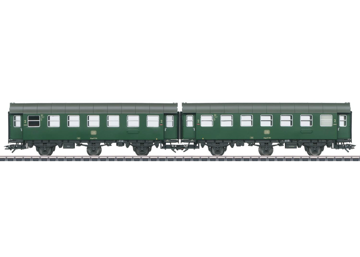 Marklin DB B3yge Rebuilt 2nd Class Coach Set (2) III MN43186 HO Gauge