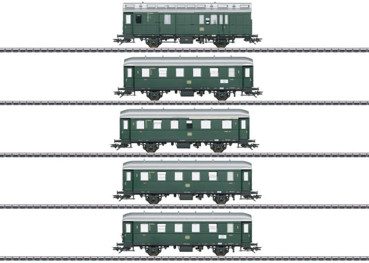 Marklin DB Standard Design Branch Line Coach Set (5) III HO Gauge 43353