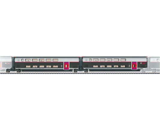 Marklin 43438 SNCF INOUI Intermediate Coach Set 2 (2) VI HO Gauge