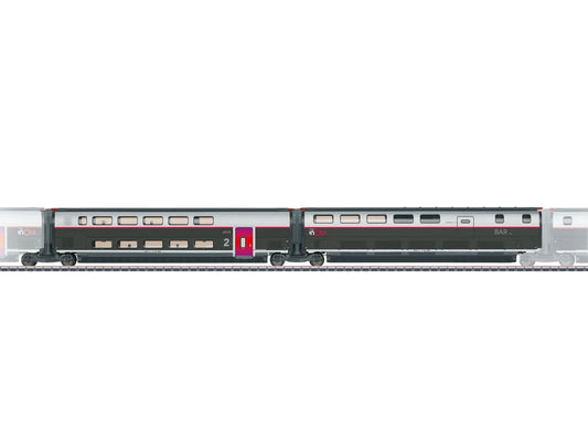 Marklin 43448 SNCF INOUI Intermediate Coach Set 3 (2) VI HO Gauge