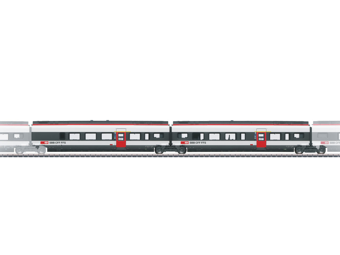 Marklin SBB RABe 501 022 Giruno Coach Set 3 (2) VI MN43453 HO Gauge