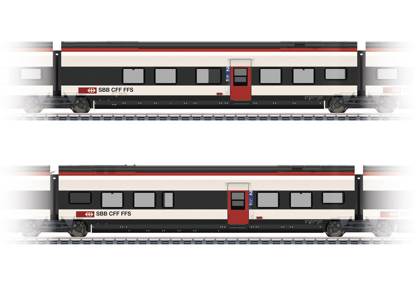 Marklin MN43461 SBB RABe501 Giruno Coach Set 1 (2) VI HO
