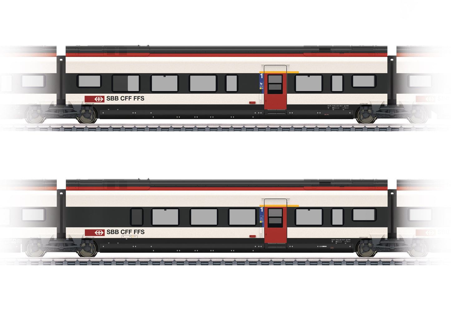 Marklin MN43463 SBB RABe501 Giruno Coach Set 3 (2) VI HO