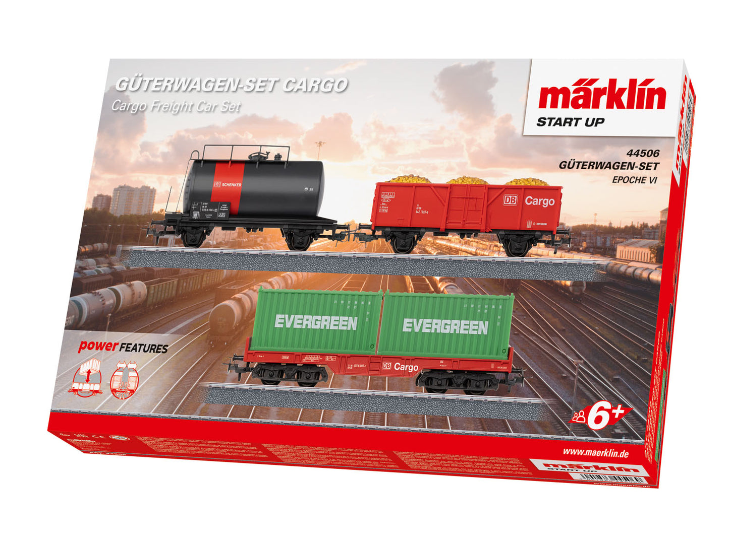 Marklin 44506 Start Up DB Cargo Wagon Set (3) VI HO Gauge