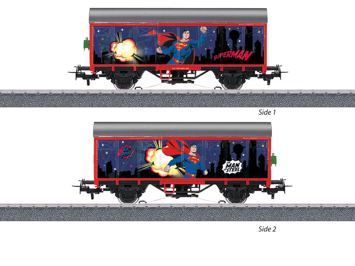 Marklin MN44825 Start Up Superheroes Superman Wagon w/Collectable Figure HO