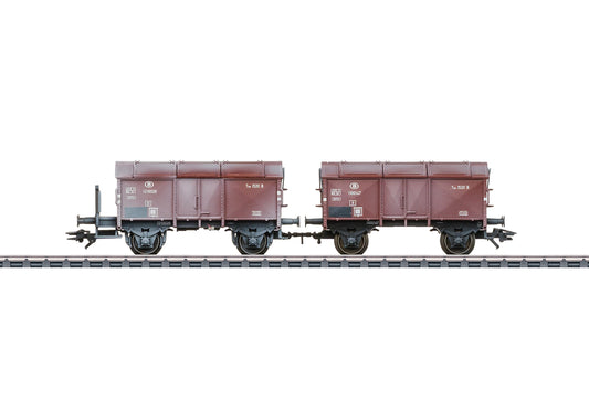 Marklin SNCB Type 1520 B Lidded Gondola Set (2) III HO Gauge 46018