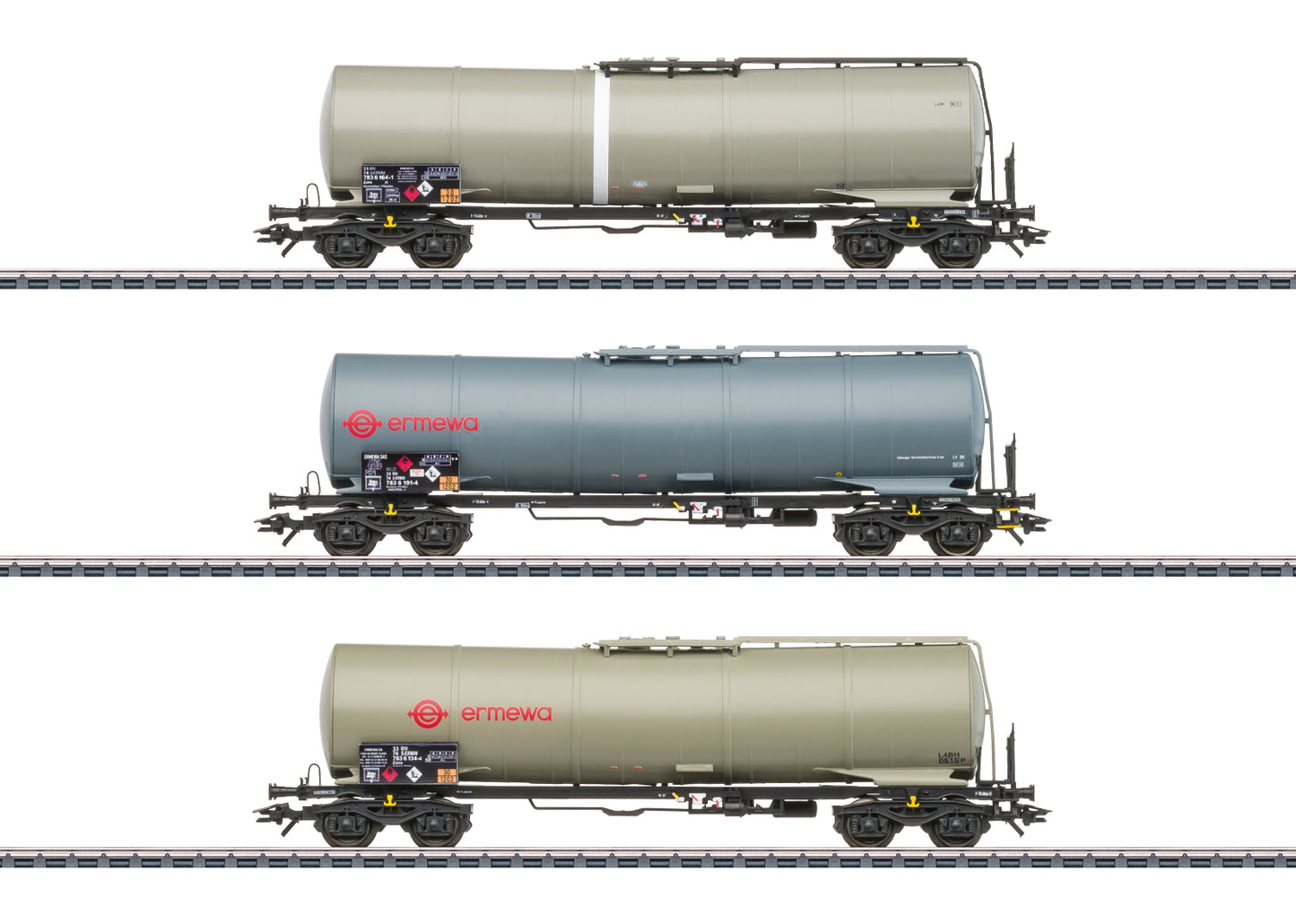 Marklin Ermewa Zans Bogie Tank Wagon Set (3) VI HO Gauge 46545