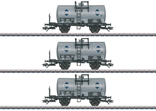 Marklin Martha 2 Axle Tank Wagon Set (3) III MN46755 HO Gauge