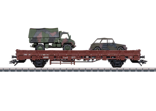Marklin DB Kbs443 Stake Wagon w/Military Vehicle Load IV MN46929 HO Gauge