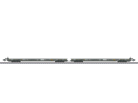 Marklin Ralpin Saadkms Rollende Landstrasse Flat Wagon Set (2) VI 47407 HO Gauge