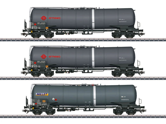 Marklin 47551 Ermewa Zacns Bogie Tank Wagon Set (3) VI HO Gauge