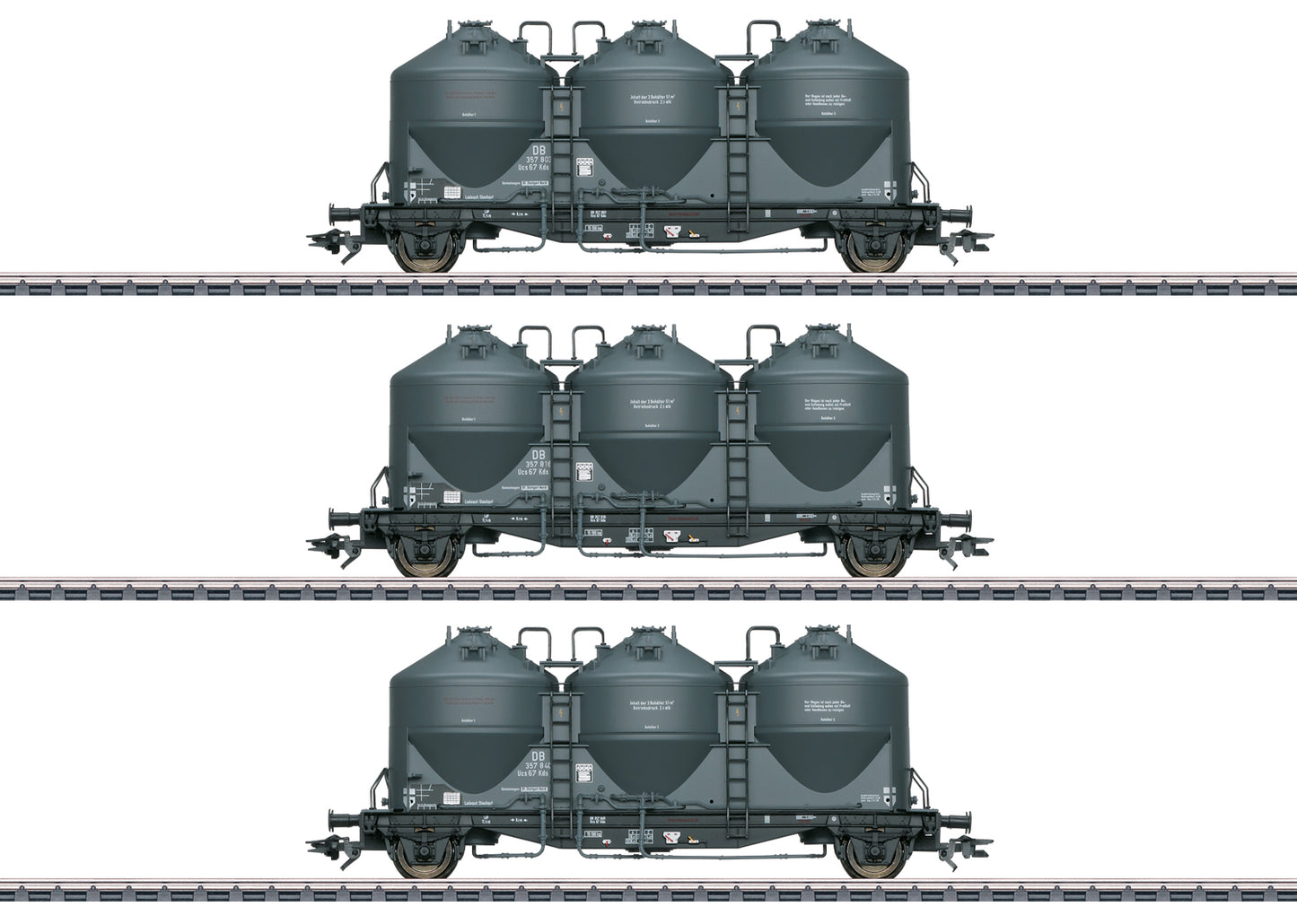Marklin DB Kds67 Powder Silo Wagon Set (3) III HO Gauge MN48264