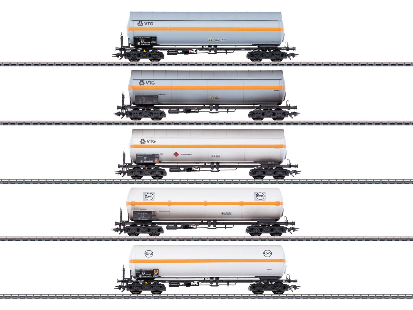 Marklin VTG/EVA Bogie Tank Wagon Set (5) IV MN48480 HO Gauge