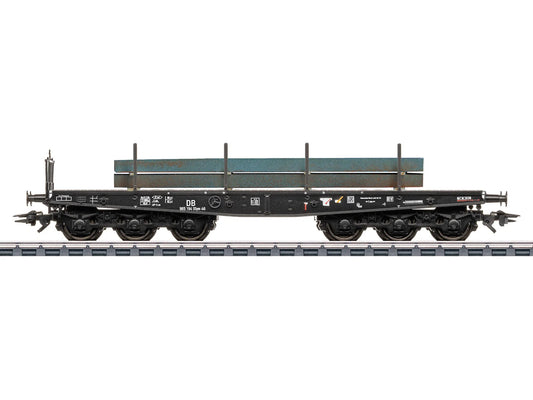 Marklin 48678 DB Ssym46 Heavy Duty Bogie Flat Wagon w/Steel Load III HO Gauge