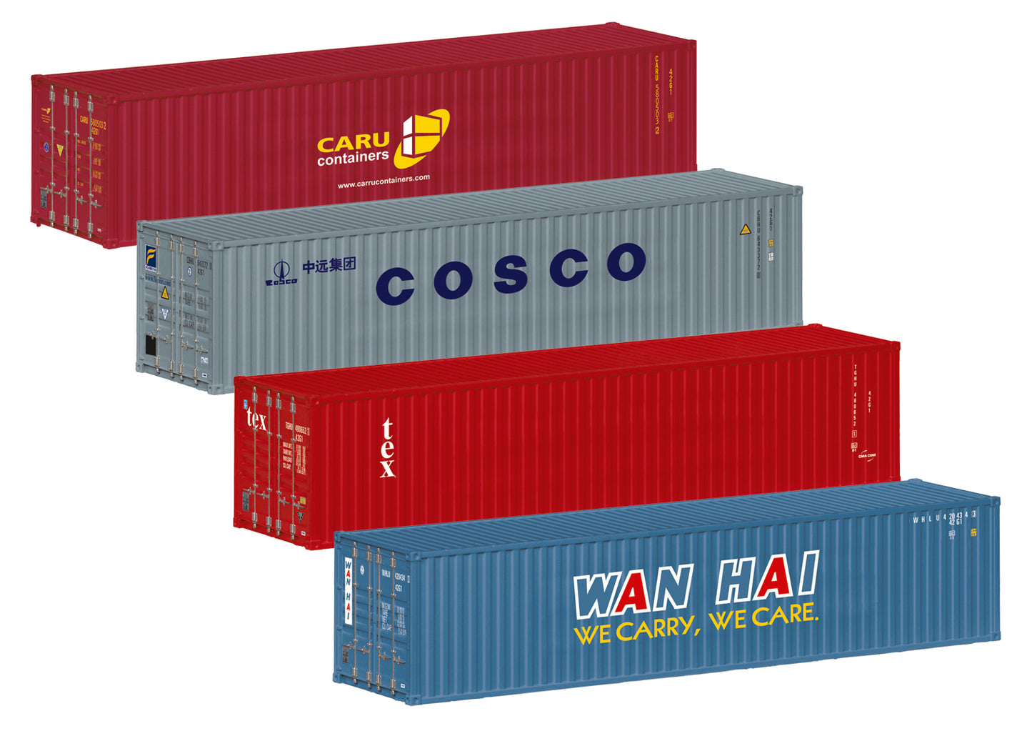 Marklin 40ft Container Set (4) HO Gauge MN76552