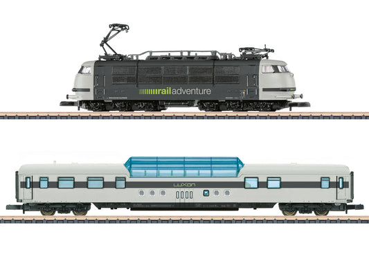 Marklin 81283 RailAdventure BR103 222-6 LUXON Dome Car Train Pack VI Z Gauge