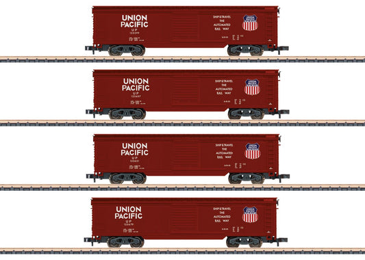 Marklin MN82497 Union Pacific Box Wagon Set (4) Z Scale