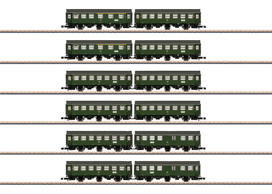 Marklin DB 3 Axle Rebuilt Coach Retailer Pack IV (6x2) Z Gauge MN87061