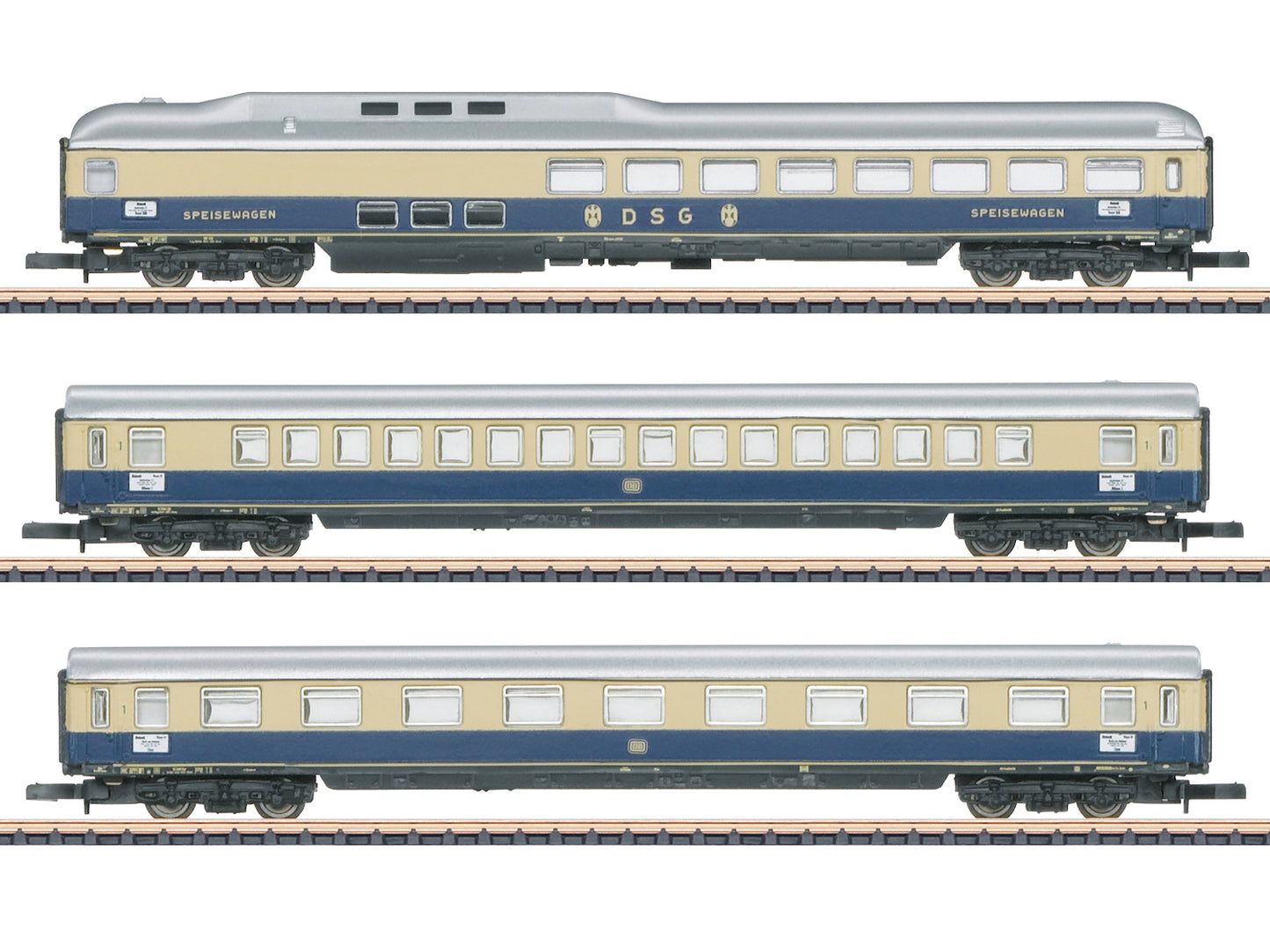 Marklin 87284 DB Rheingold Express Coach Set (3) III Z Gauge