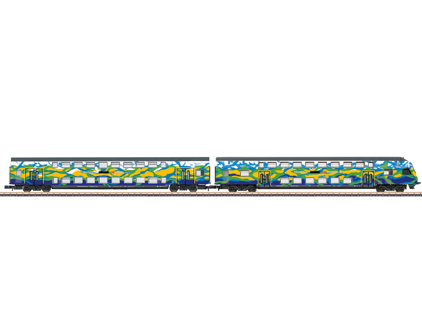 Marklin DB Touristik Bi-Level Coach Set (2) VI MN87307 Z Gauge