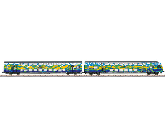 Marklin DB Touristik Bi-Level Coach Set (2) VI MN87307 Z Gauge