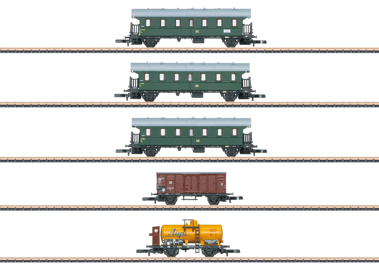 Marklin DR Rugen Sunbathers Rolling Stock Set (5) III Z Gauge MN87503