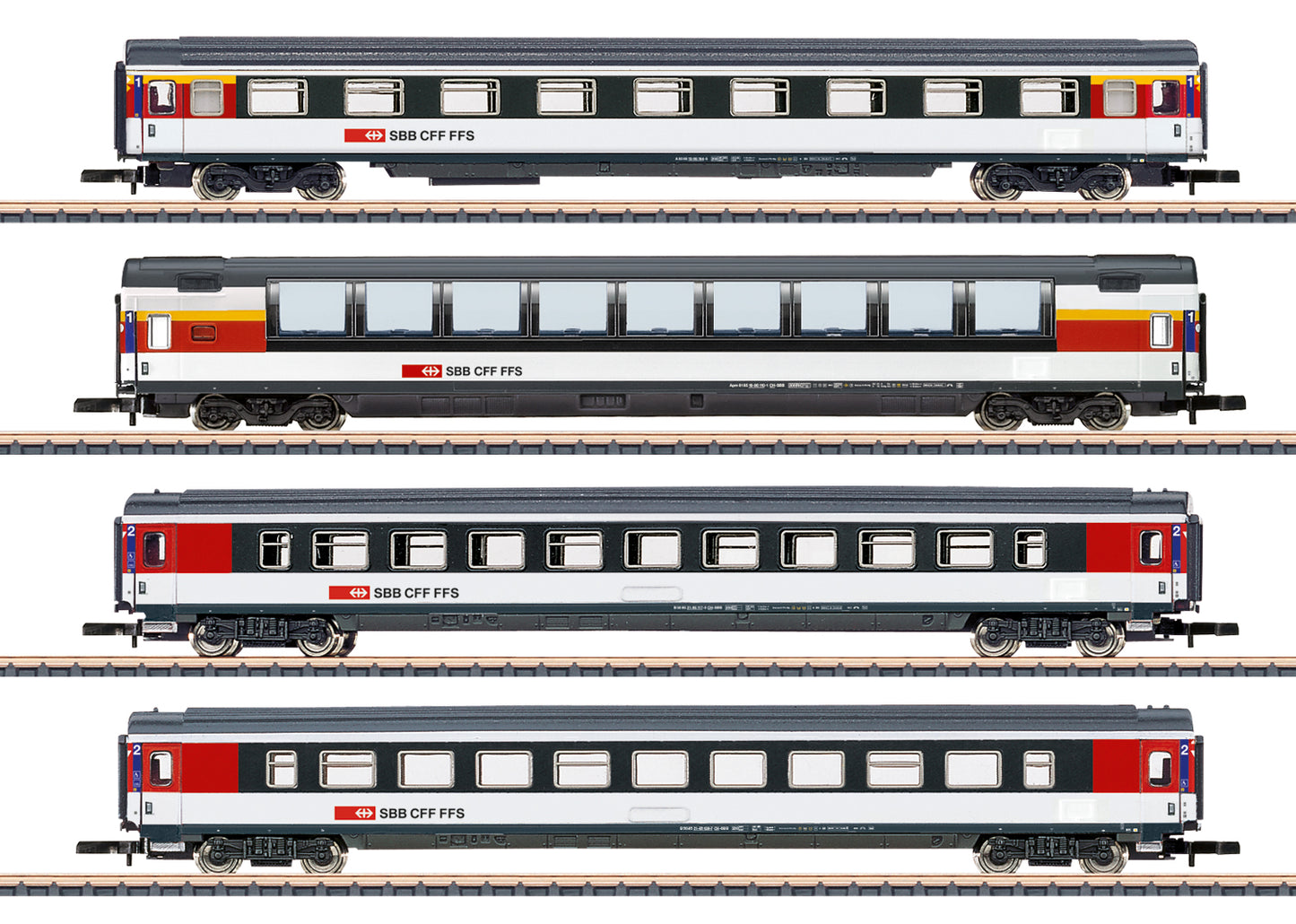 Marklin SBB EW IV Coach Set (4) VI Z Gauge MN87663