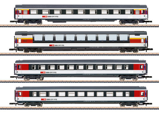 Marklin SBB EW IV Coach Set (4) VI Z Gauge MN87663