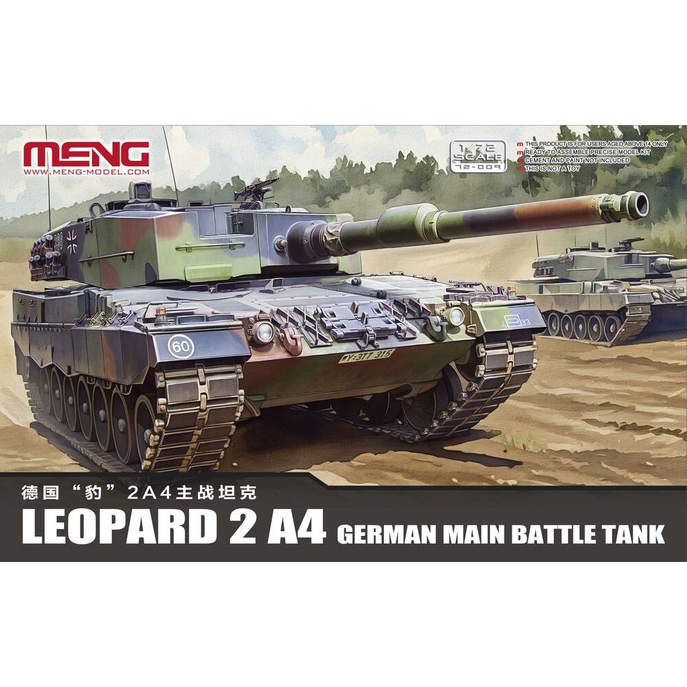 Meng 72-009 German Main Battle Tank Leopard 2A4 1:72 Model Kit