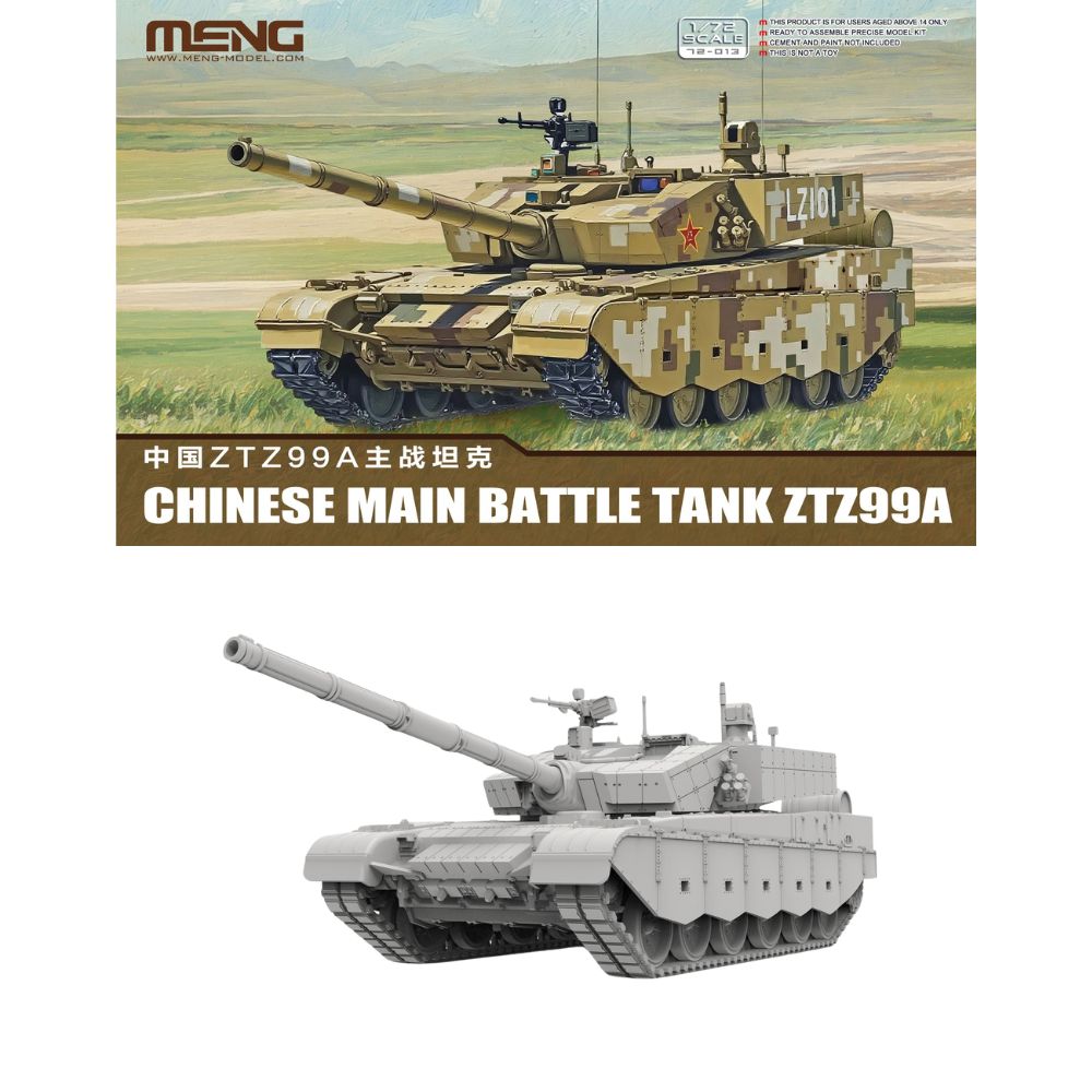 Meng 72-013 Chinese Main Battle Tank ZTZ99A 1:72 Model Kit