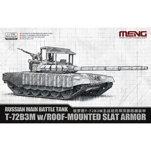 Meng 72-015 Russian MBT T-72B3M w/Roof-Mounted Slat Armour 1:72 Model Kit