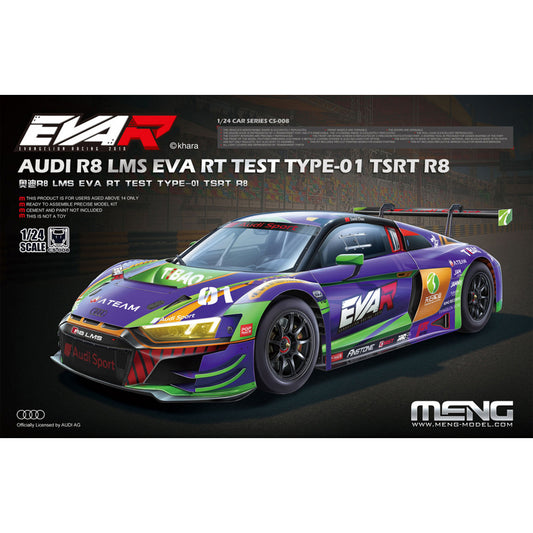 Meng Models Audi R8 LMS EVA RT Test Type-01 TSRT R8 1:24 Model Kit CS-008