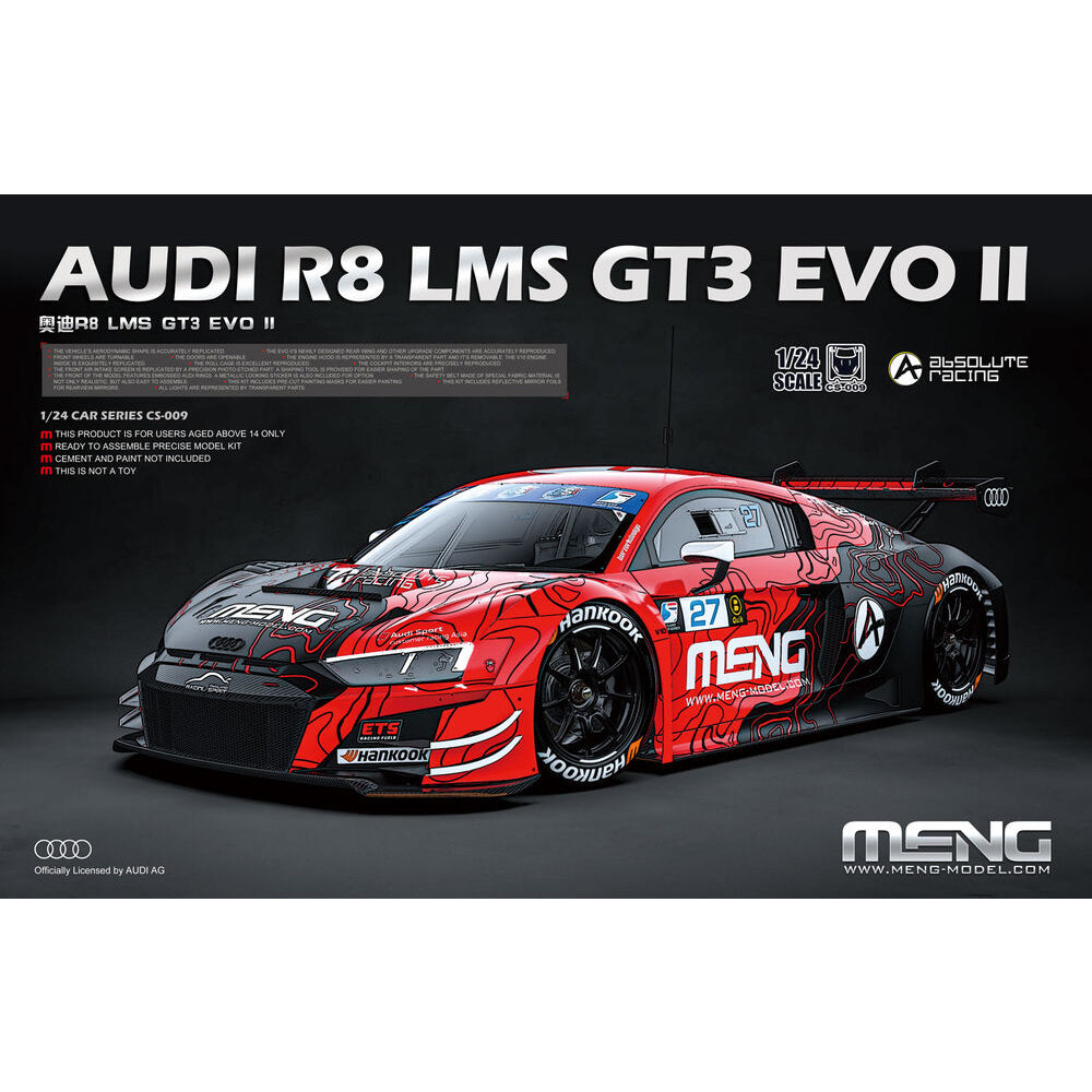 Meng CS-009 Audi R8 LMS GT3 EVO II 1:24 Model Kit
