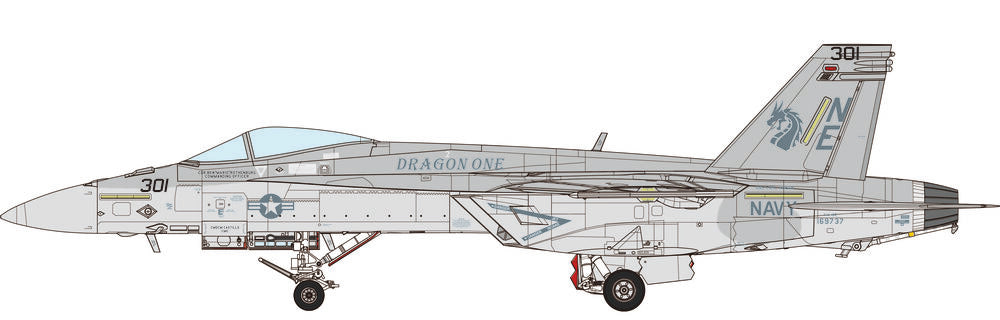 Meng Models GLS-023 Boeing F/A-18E Super Hornet Golden Dragon 1:48 Jet Model Kit