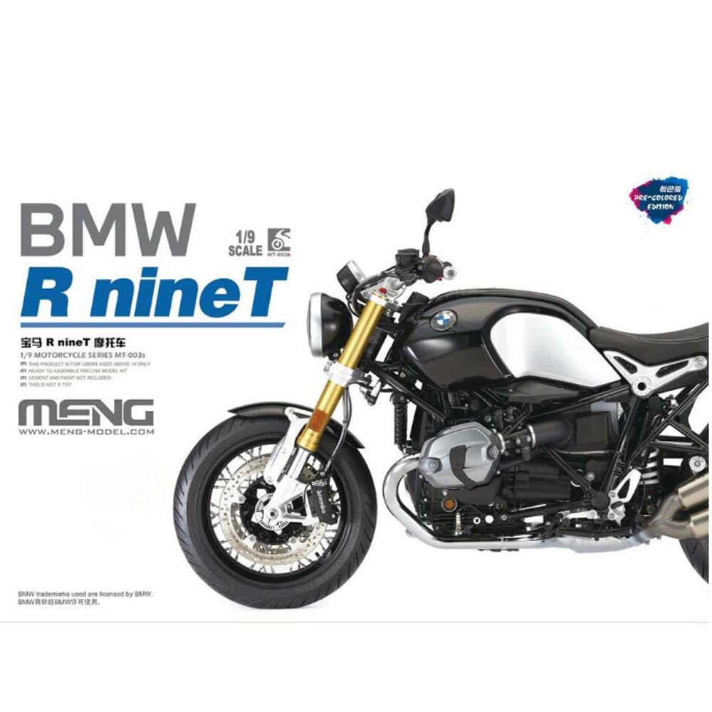 Meng Model MT-003S BMW R Nine T (Pre Coloured) 1:9 Plastic Model Kit